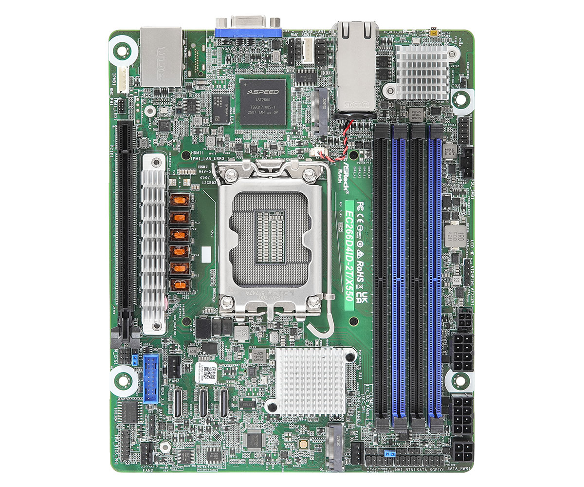 ASRock Rack EC266D4ID-2T/X550 mini ITX LGA 1700 C266 Gold