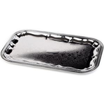 APS Partyplatte, rechteckig (B)530 x (T)325 mm, silber aus Metall, vernickelt und glanzverchromt, Innenflächen - 1 Stück (394)