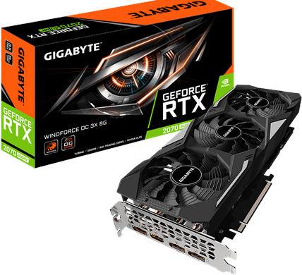 Gigabyte GeForce RTX 2070 SUPER WINDFORCE OC 3X 8G (GV-N207SWF3OC-8GD)
