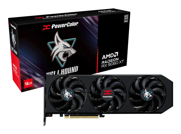 PowerColor Hellhound Radeon RX 9060 XT 16 GB OC Grafikkarte Schwarz