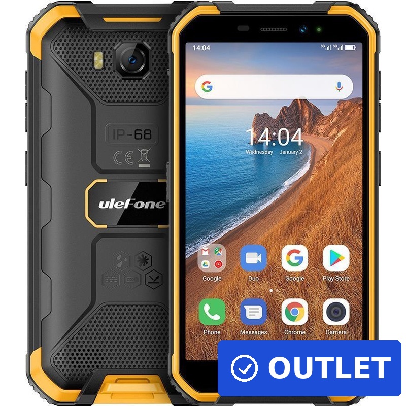 Ulefone Armor X6 12,7 cm (5 Zoll) 2 GB 16 GB Dual-SIM 3G Mikro-USB Orange Android 9.0 4000 mAh (UF-AX6/OE) (geöffnet)