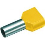 Cimco Zwillings-Aderendhülse 6 mm² 14 mm Teilisoliert Gelb 18 2480 100 St. (18 2480)