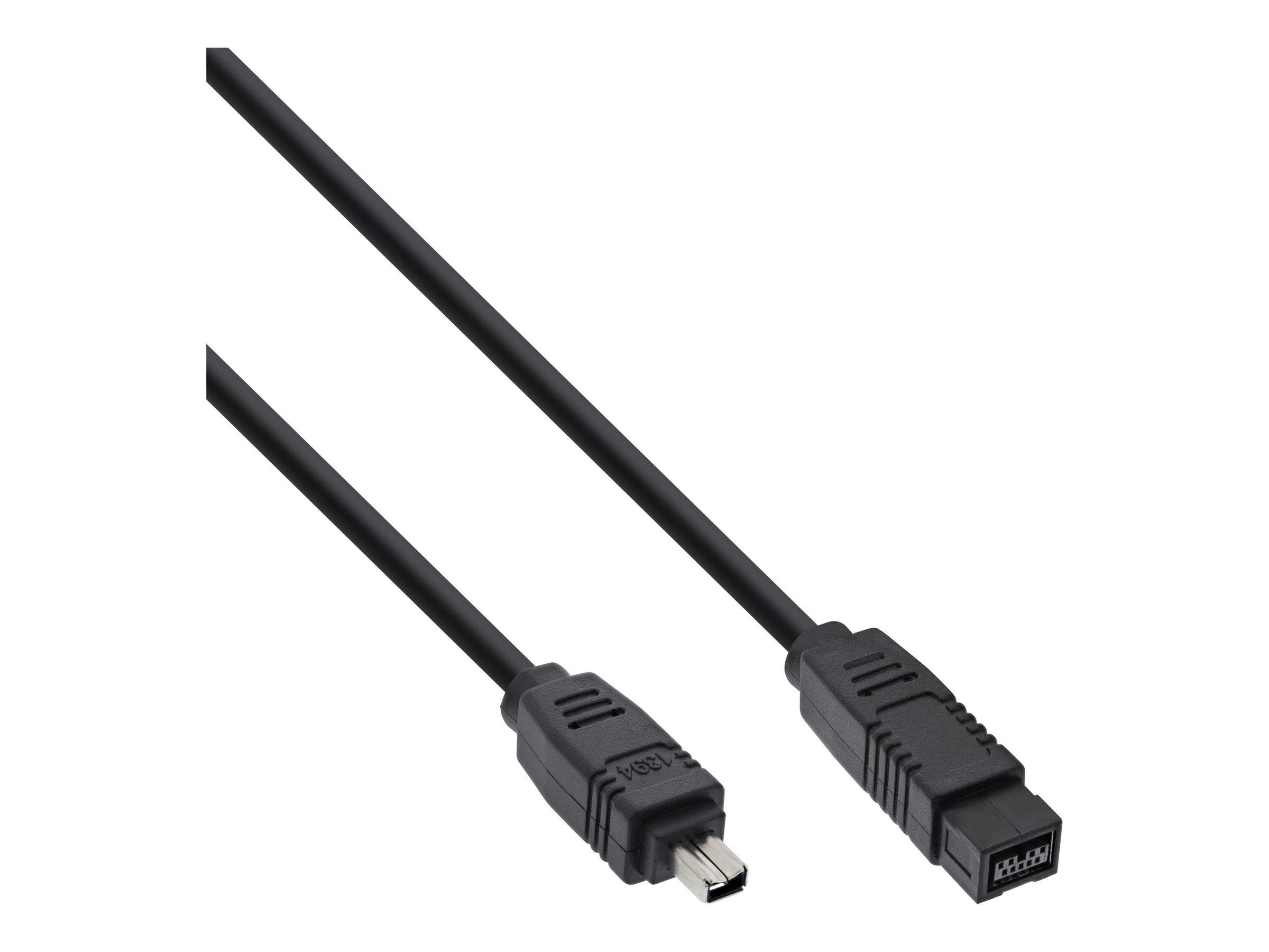 InLine FireWire-Kabel 4-polig auf 9-polig 1 m Schwarz