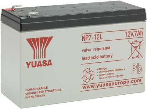 Yuasa NP7-12L Valve Regulated Lead Acid (VRLA) 7000mAh 12V Wiederaufladbare Batterie (YUANP7-12L)