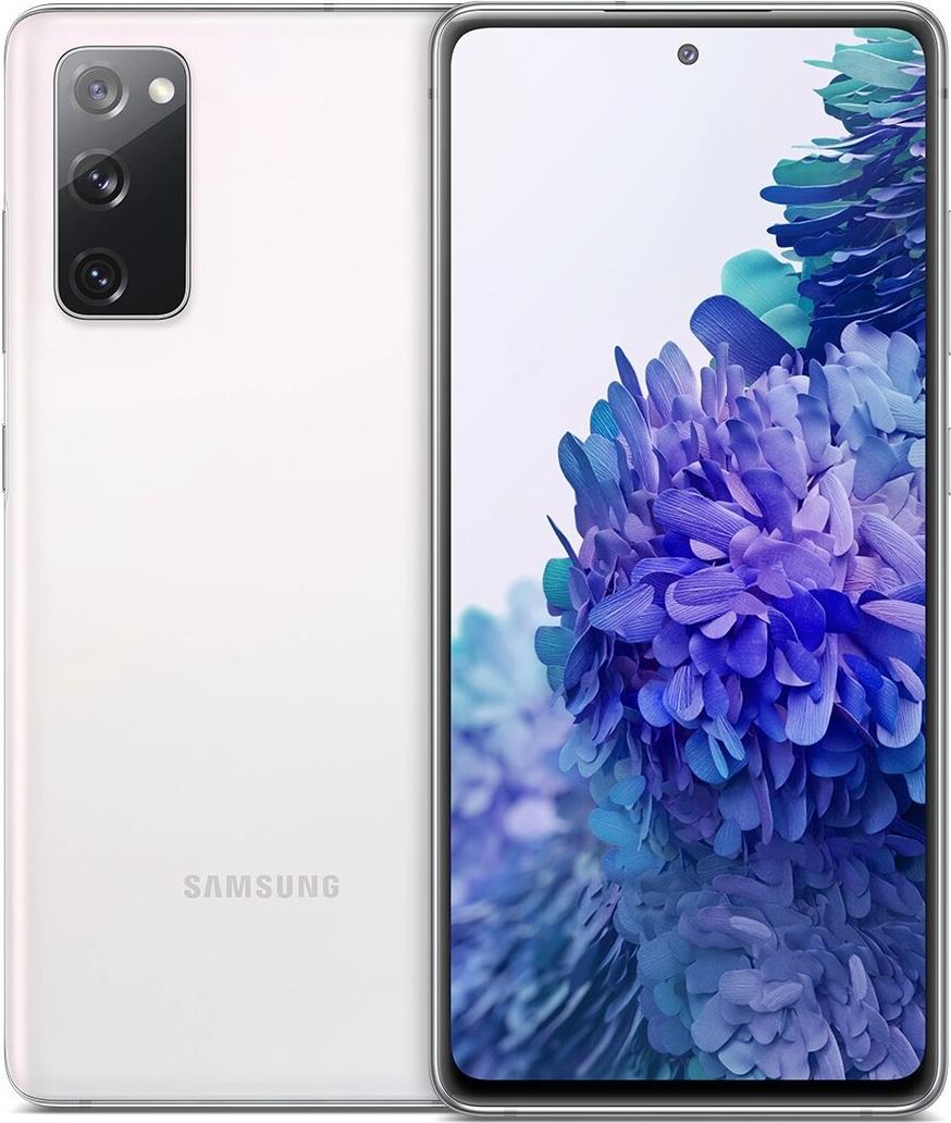 Samsung Galaxy S20 FE - 4G Smartphone - Dual-SIM - RAM 6 GB / 128 GB - microSD slot - OLED-Display - 6.5 - 2400 x 1080 Pixel (120 Hz) - Triple-Kamera 12 MP, 12 MP, 8 MP - front camera 32 MP - wolkenweiß