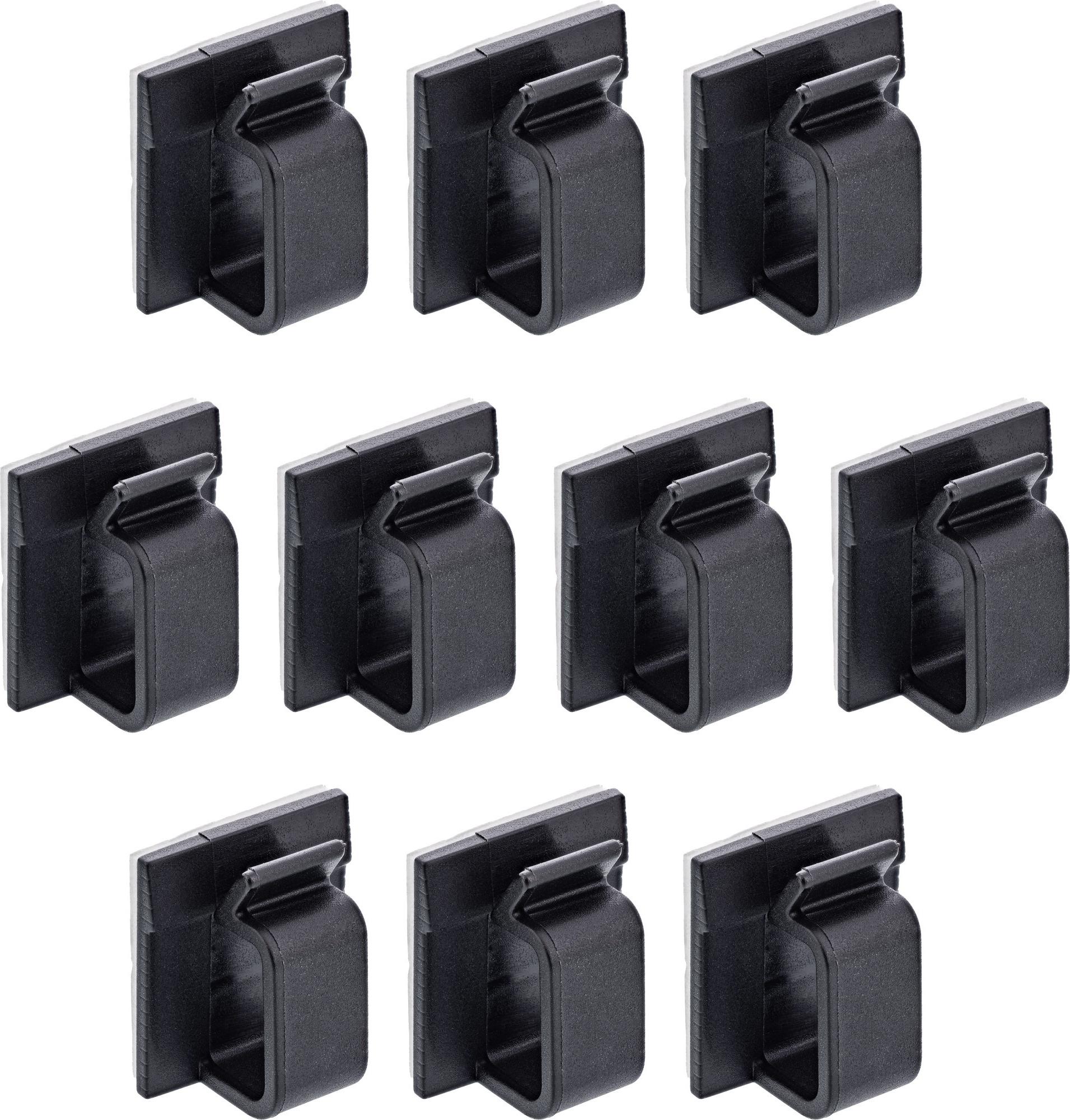InLine 10er Pack Kabelmanager Klebesockel XL (59971F)