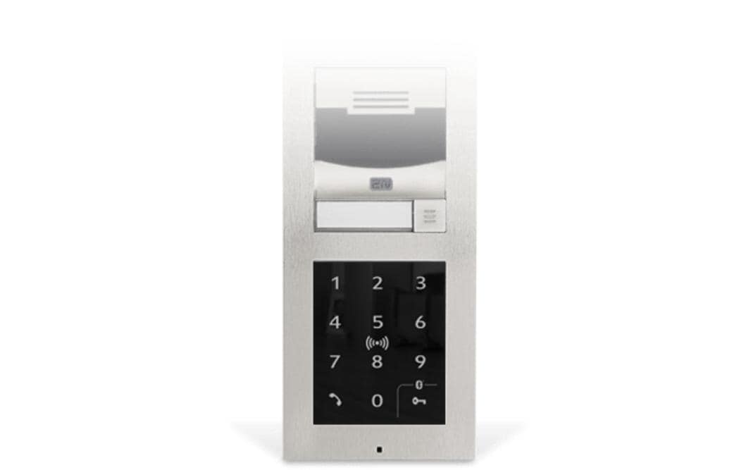 2N 91550947 IP Verso Basis-Zugangskontrollleser mit Touch-Tastatur, Bluetooth und RFID 125 kHz Schwarz