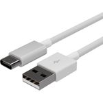 Flexline ®-USB Lade-Sync Kabel, USB A Stecker auf USB-C Stecker, 2.0, ABS, weiß, 2,0m (FL31-13043)