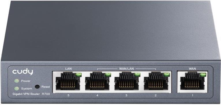 Cudy Gigabit Multi-WAN VPN Router Kabelrouter Schnelles Ethernet - Gigabit Ethernet Grau (R700)