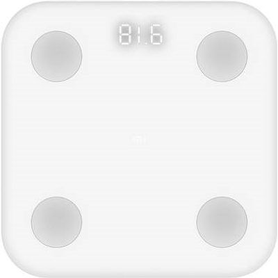 Xiaomi Mi Body Composition Scale 2 Elektronische Personenwaage Quadratisch Transparent - Weiß (21907)