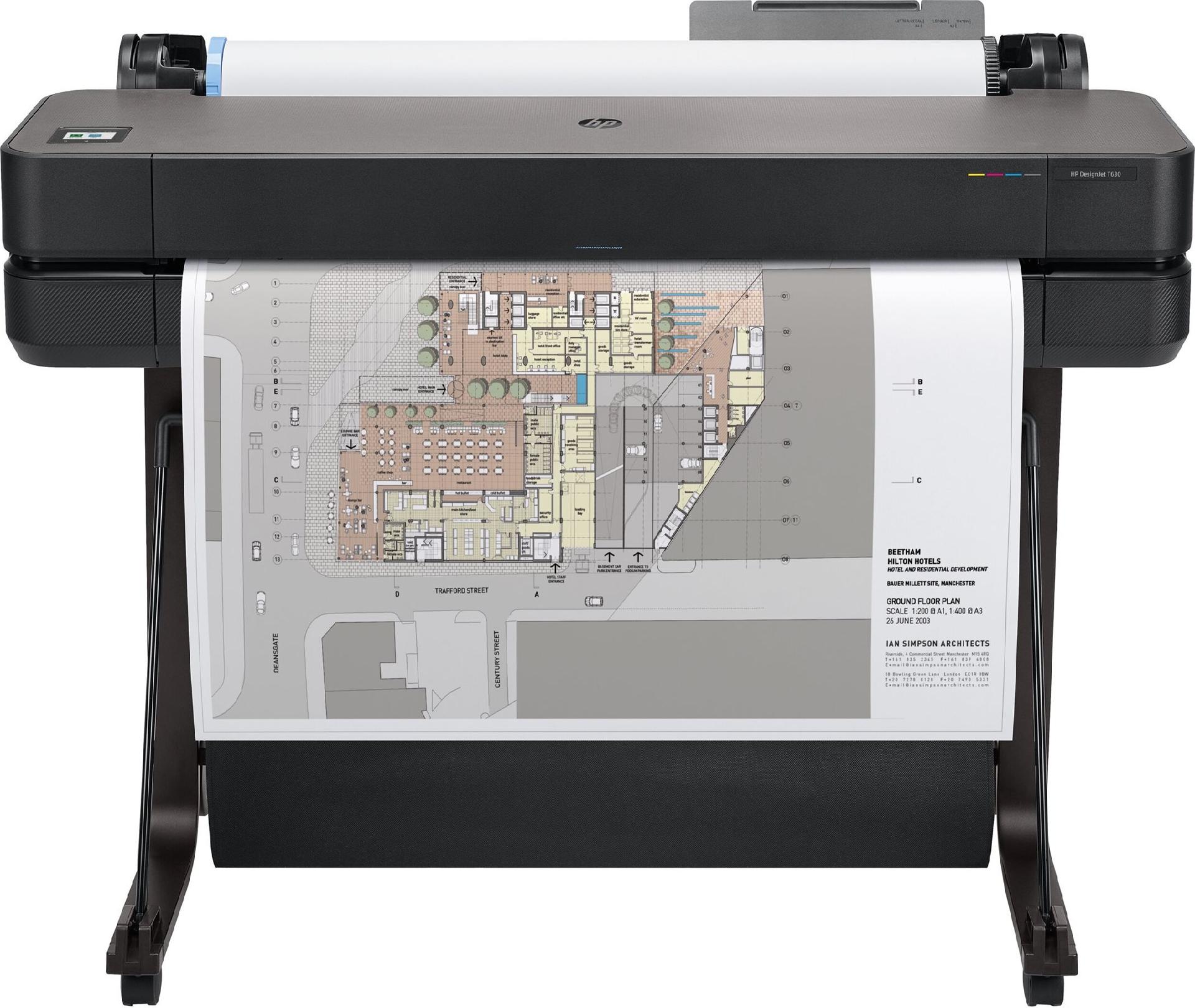 HP DesignJet T630 2025 Edition 36" Großformatdrucker Tintenstrahl 2400 x 1200 dpi WLAN Schwarz/Grau