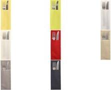 PAPSTAR Servietten-Tasche "DAILY Collection", limonengrün Tissue-Serviette mit integrierter Besteck-Tasche, - 1 Stück (37048)