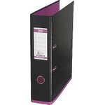 ELBA Ordner myColour, Rückenbreite: 80 mm, schwarz-pink DIN A4, Einband außen (100081035)