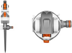 Bradas Kreisregner WHITE LINE, 4 Funktionen, mit Erdspieß Rasensprenger für kleine bis mittelgroße Flächen, Erdspieß - 1 Stück (WL-Z01)