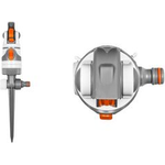 Bradas Kreisregner WHITE LINE, 4 Funktionen, mit Erdspieß Rasensprenger für kleine bis mittelgroße Flächen, Erdspieß - 1 Stück (WL-Z01)