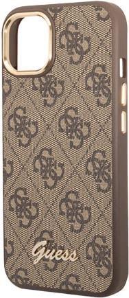 GUESS Hard Cover 4G Metal Brown, for iPhone 14, GUHCP14SHG4SHW (GUHCP14SHG4SHW)