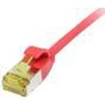 Patchkabel RJ45, CAT6A 500Mhz, 0,15m, rot, U/FTP, slimline rund d=3,8mm, TPE/LSZH(Superflex), AWG32, mitCat.7 Rohkabel, Synergy 21 (S217340V3)