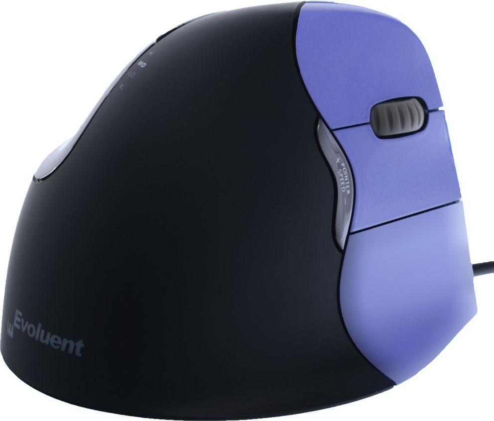 Evoluent VerticalMouse 4 Small USB Vertikale Maus Schwarz, Violett