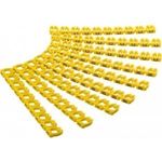 Goobay Kabelmarker-Clips "Buchstaben A-C", für Kabeldurchmesser bis 6 mm, 6 mm - farbige Kennzeichnungsringe 3x 30 Stück zum Markieren von z.B. Netzwerkkabeln (72518)