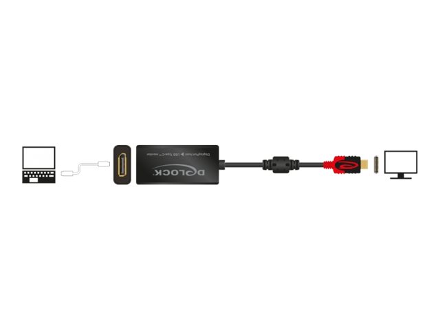 Delock 63928 Thunderbolt-Adapter USB-C zu DisplayPort Schwarz