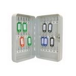 WEDO Schlüsselschrank für 36 Schlüssel, lichtgrau flach, aus pulverbeschichtetem Stahlblech, mit fest- (102 53637X)