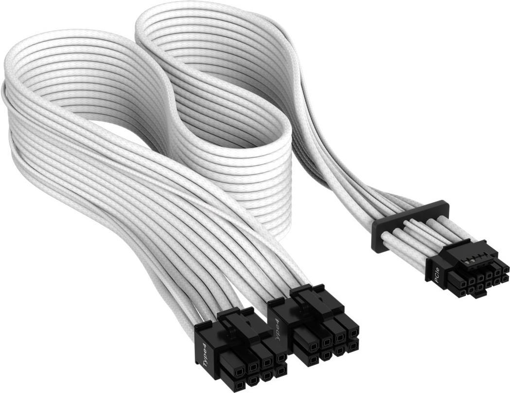 Premium Individually Sleeved 12+4pin PCIe Gen 5 12VHPWR 600W cable, Type 4, WHITE (CP-8920332)