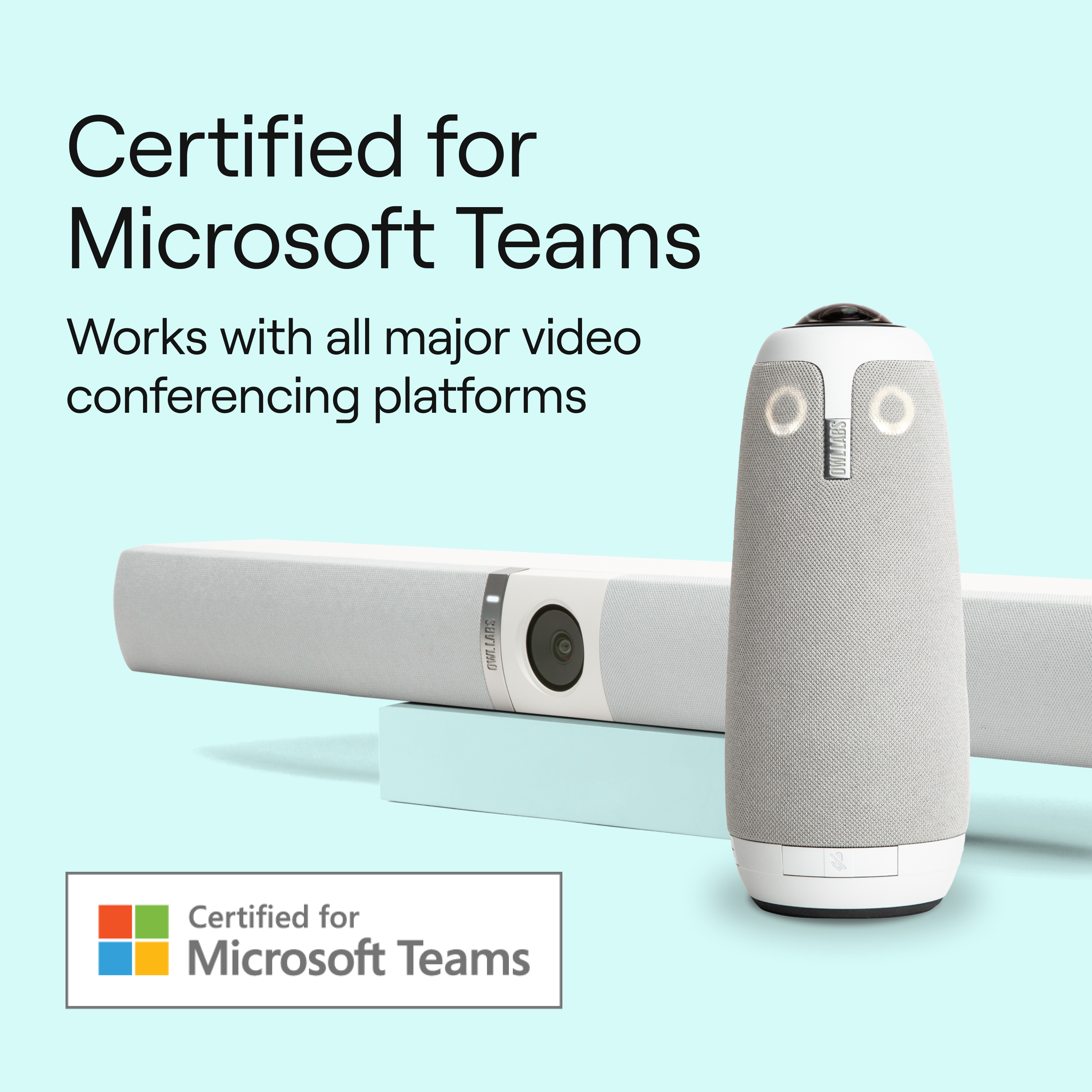 Owl Labs Meeting Owl 3 + Owl Bar Gruppen-Videokonferenzsystem 360° Full HD Grau