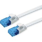 VALUE Patchkabel Kat.6A (Class EA) UTP, extra-flach, weiß, 5 m (21.99.2065)