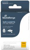 MediaRange Schriftbandkassette schwarz auf signalorange 5m x 12mm (MRBTZB31)