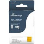 MediaRange Schriftbandkassette schwarz auf signalorange 5m x 12mm (MRBTZB31)