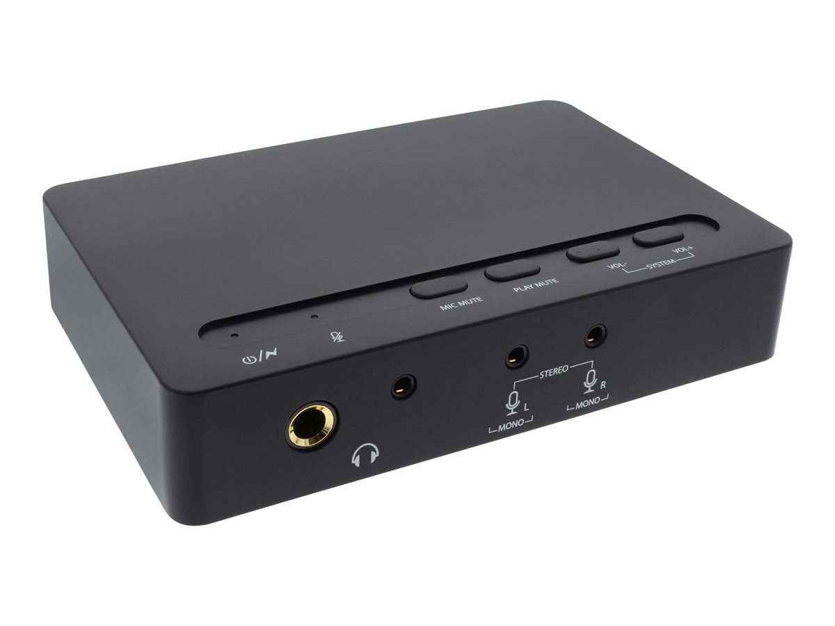 InLine USB SoundBox Externe Soundkarte 7.1 48 kHz 16-Bit USB 2.0 Schwarz