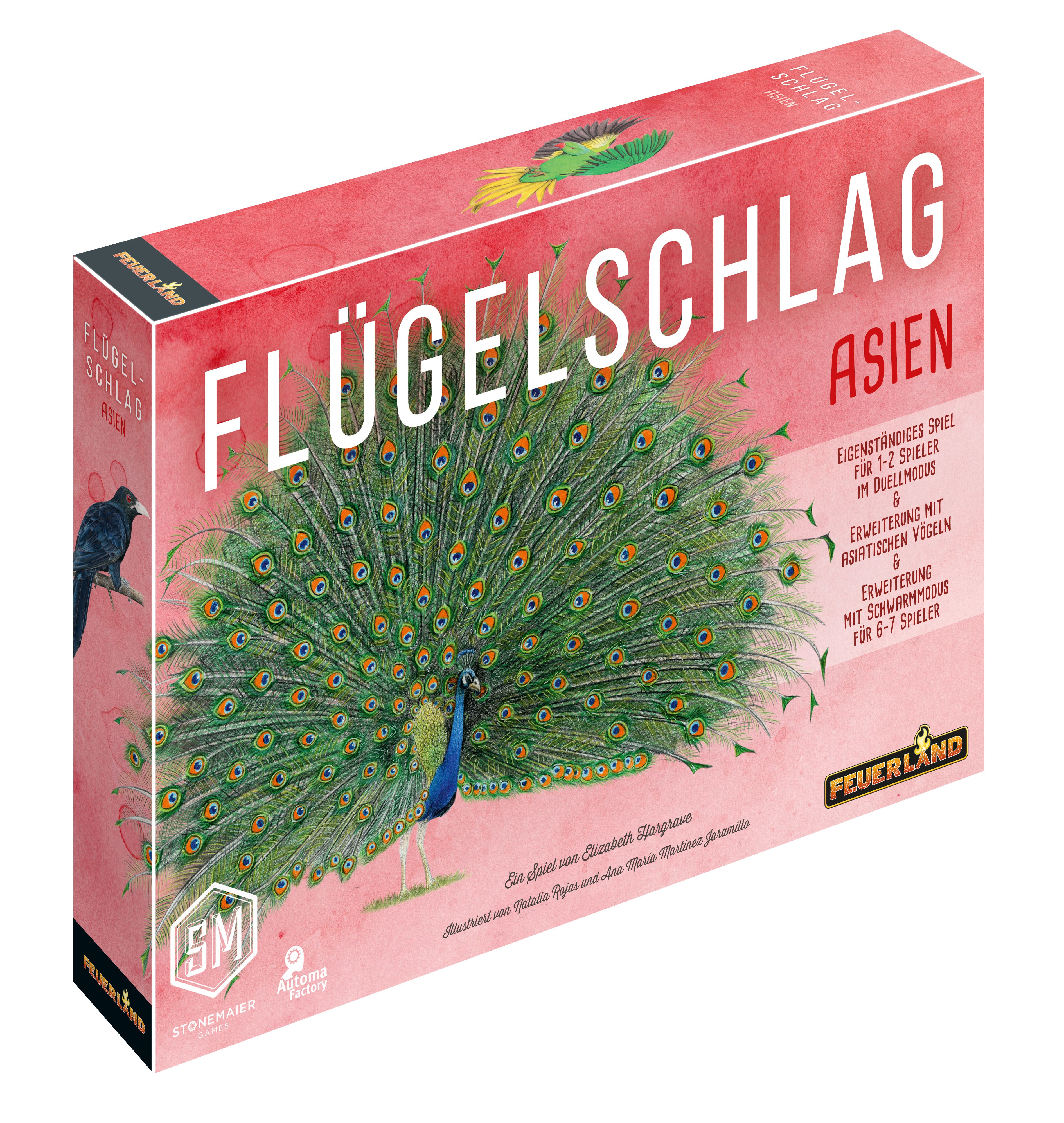 Feuerland Flügelschlag Asien Erweiterung – Kartenspiel für 7 Spieler ab 10 Jahren