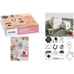 HEYDA Motivstempel-Set "Glück", in Klarsicht-Box Holzstempel sortiert in unterschiedlichen Größen / Motiven, - 1 Stück (204888666)