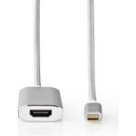 Nedis CCTB64680AL20. Kabellänge: 2 m, Anschluss 1: HDMI Typ A (Standard), Anschluss 2: USB Typ-C. Menge pro Packung: 1 Stück(e) (CCTB64680AL20)