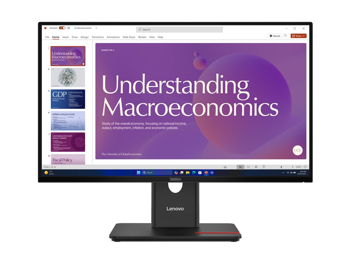 Lenovo ThinkVision T24d-40 23,8" 1920 x 1080 Full HD Finsternis schwarz