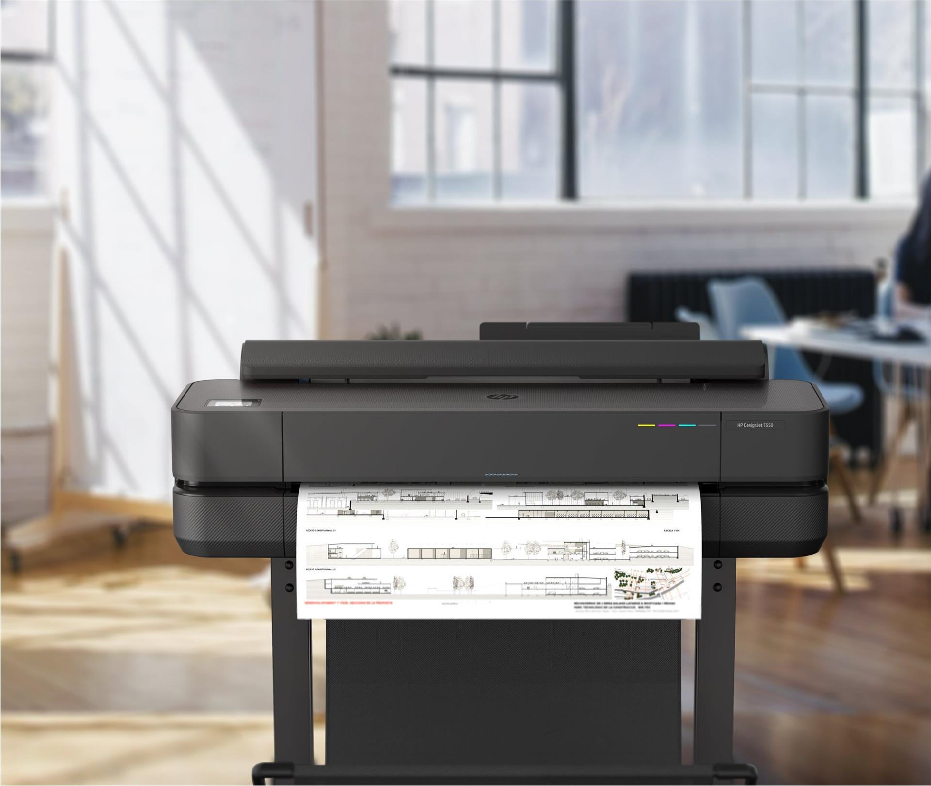 HP DesignJet T650 36" Großformatdrucker Tintenstrahl 2400 x 1200 dpi Schwarz, Grau