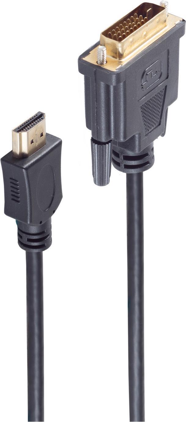 shiverpeaks ®-BASIC-S--HDMI Stecker auf DVI-D (24+1) Stecker, vergoldete Kontakte, 7,5m (BS77487)