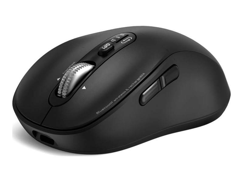 PORT Connect Expert Kabellose Maus Bluetooth 2,4 GHz Wiederaufladbar USB-C Schwarz