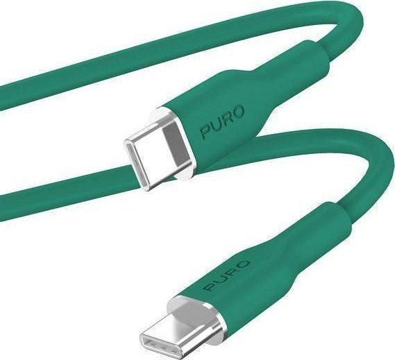 PURO Kabelis USB Puro Kabelis PURO ICON mink?tas USB-C / USB-C 1,5 m laidas (Jade)