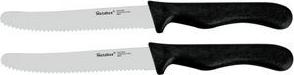 metaltex Brotzeitmesser Basic, schwarz, 2er Set schwarzer Griff, Einsteiger-Serie, rostfreier Edelstahl, - 1 Stück (258132038)