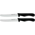 metaltex Brotzeitmesser Basic, schwarz, 2er Set schwarzer Griff, Einsteiger-Serie, rostfreier Edelstahl, - 1 Stück (258132038)