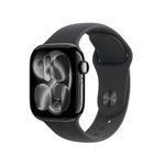 Apple Watch Series 11 GPS 42mm Jet Black Aluminium Case with Black Sport Band - S/M,Model EU-Version (MEQT4ET/A)