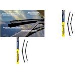 MICHELIN KFZ-Scheibenwischer Multi Fit Set MF5555 Flachbalkenwischer mit gelenkfreiem Wischblatt, geringer - 1 Stück (113690)