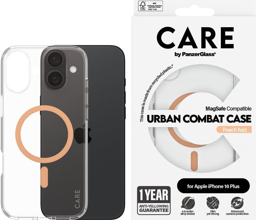 PanzerGlass CARE Flagship Colors iPhone 16 Plus peachy (1375)