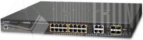 Planet GS-4210-16P4C gemanaged L2+ Gigabit Ethernet (10/100/1000) Energie Über Ethernet (PoE) Unterstützung 1U Schwarz Netzwerk-Switch (GS-4210-16P4C)