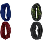 FISCHER Multifunktionstuch, Microfaser, anthrazit/grün aus hochwertiger Microfaser, dehnbar, auch als Schal, - 1 Stück (50550)