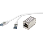 Renkforce RJ45 Netzwerk Verlängerungskabel CAT 6a S/FTP 15 m Grau mit Rastnasenschutz, Flammwidrig (RF-3829260)
