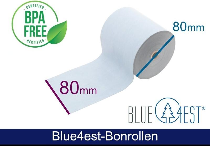 ARTDEV Thermorolle - 80 80 12 (B/D(max.)/K) Blue4est® (Blau) Ökopapier, 80m, 52g, 35 Jahres Qualitä... (ADT808012-BT-BLUE4EST-55)