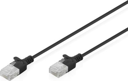 DIGITUS Patchkabel CAT 6 U-UTP Slim 5m Schwarz (DK-1618-050S-BL)