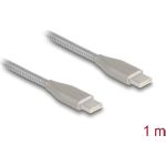 Delock USB-C Kabel USB 2.0 mit Metallmantel Type-C Stecker zu PD 3.0 60 W 1 m (81259)